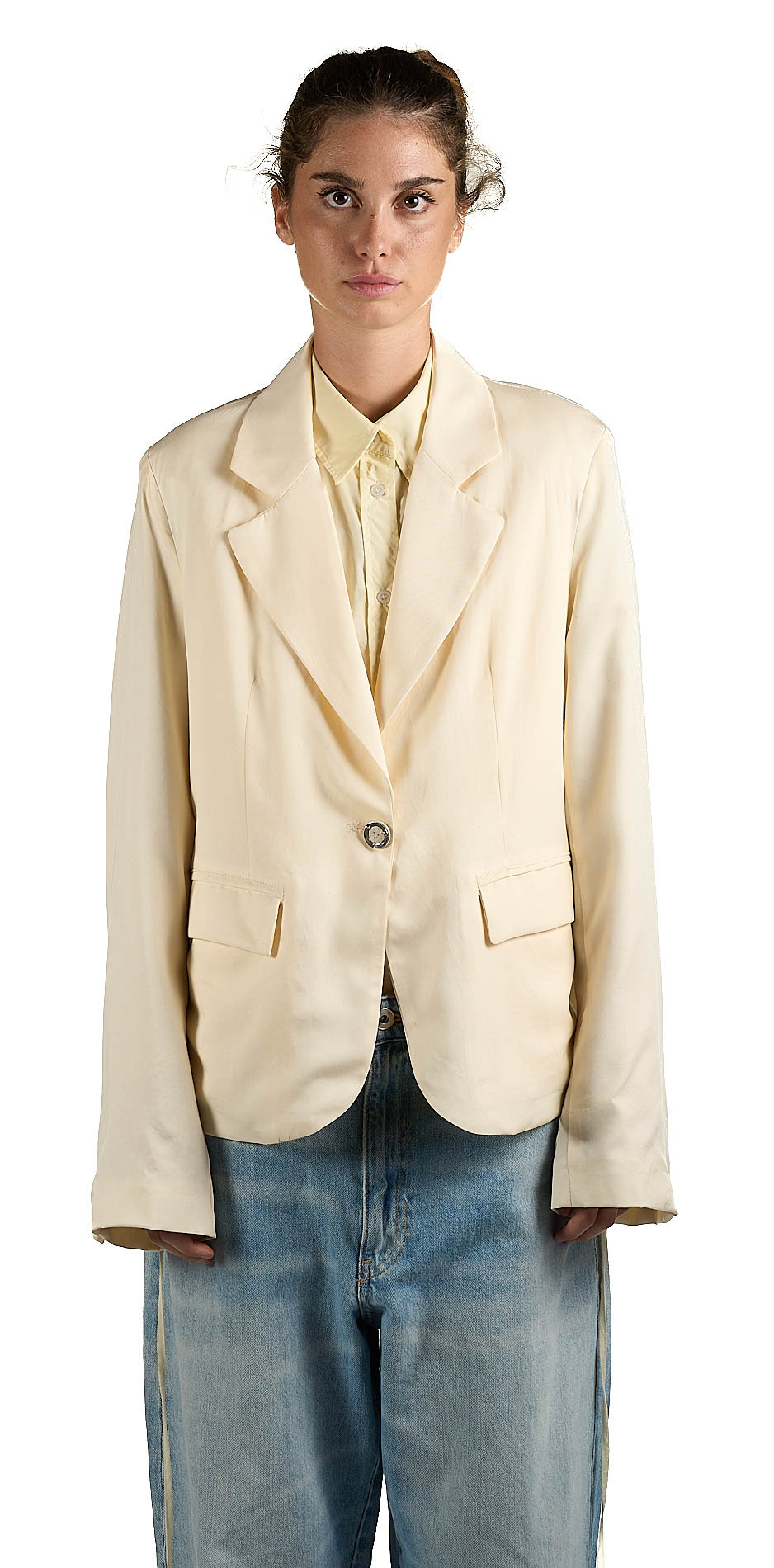 DANIELE BASTA LEATHER AND SILVER JACKET 